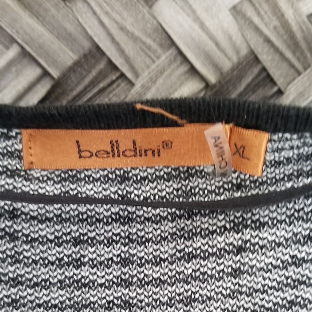 Bellini Black&White Geometric Pattern Open Front Cardigan.60%Cotton 40%Viscose - Picture 2 of 4